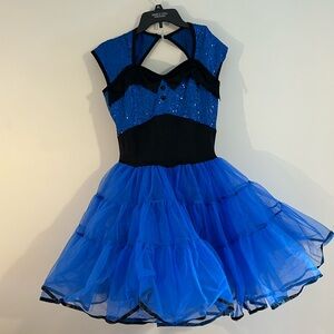 Blue dress used for dance but great for costume